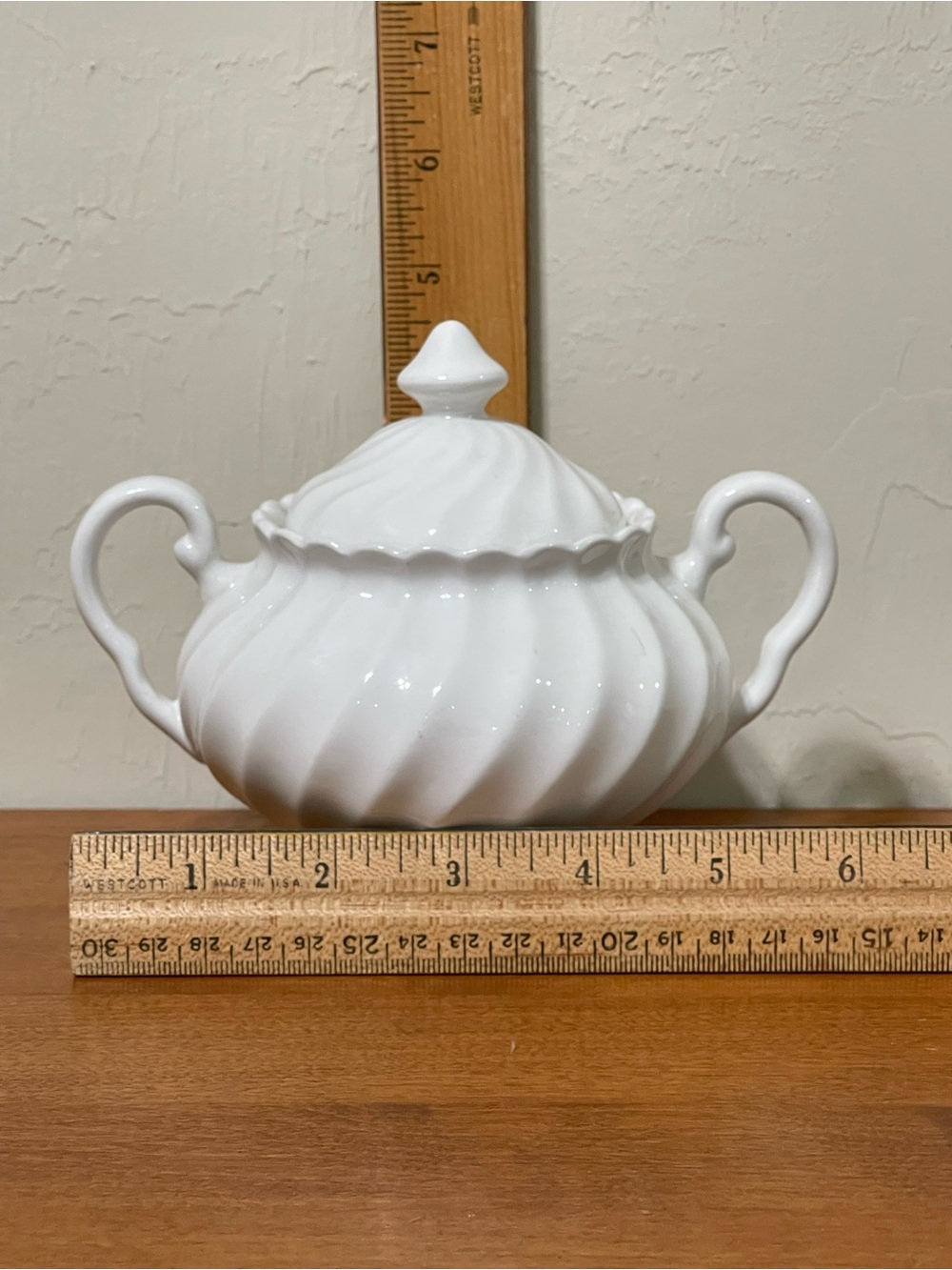Johnson Brothers Regency Snowhite Pattern Sugar Bowl Swirl Made England Vintage - Picture 13 of 13